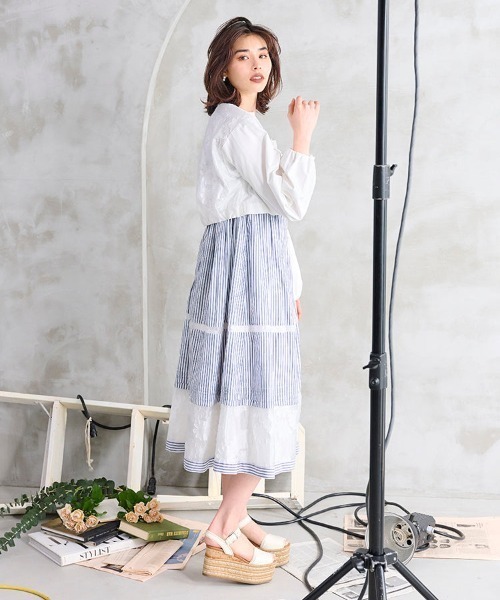 Chesty(チェスティー)の「フリル×ジャガードジャケット&ワンピース(ワンピース・レディース・ストライプ/チェック・0/1)」の11枚目の写真