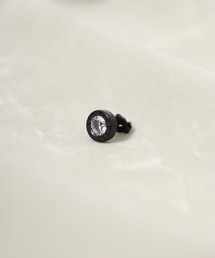 EVERMETAL 日本製 サージカルステンレス 316L 金属アレルギー対応 ジルコニア グリーク コード ピアス