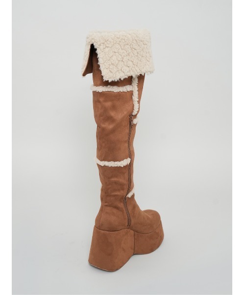 フェイクムートンニーハイブーツ（ブーツ）｜Darich（ダーリッチ
