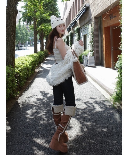 darich ダーリッチ フェイクムートンニーハイブーツ CAM L darich ダーリッチ フェイクムートンニーハイブーツ CAM L