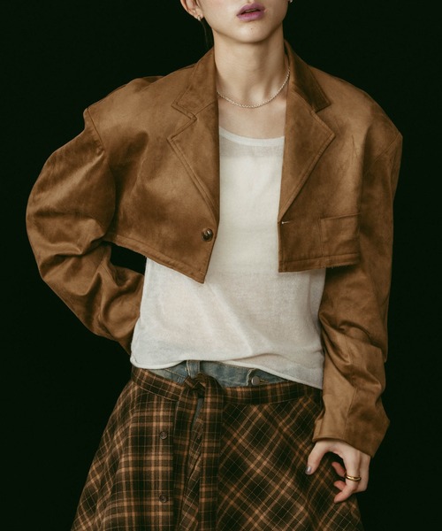 Knuth Marf（クヌースマーフ）の「【Knuth Marf】custom dad jacket（その他アウター・レディース・キャメル/ブラウン/ブラック・S）」の3枚目の写真