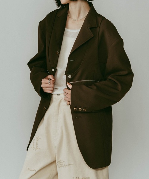 Knuth Marf（クヌースマーフ）の「【Knuth Marf】custom dad jacket（その他アウター・レディース・キャメル/ブラウン/ブラック・S）」の2枚目の写真