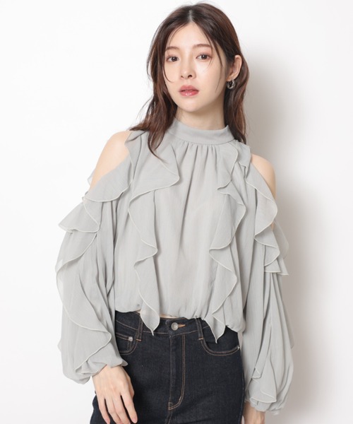 【タグ付き】Rirandure オフショルフリルシアーブラウス オフショルフリルシアーブラウス（シャツ/ブラウス）｜Rirandture（リ
