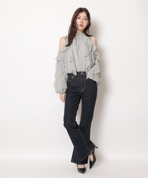 オフショルフリルシアーブラウス（シャツ/ブラウス）｜Rirandture（リ