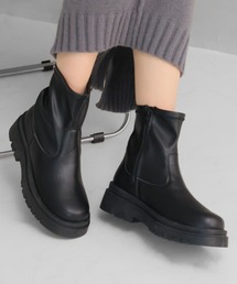 晴雨兼用 厚底ストレッチブーツ