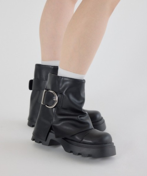 RODEO CROWNS WIDE BOWL（ロデオクラウンズワイドボウル）の「カバーショートブーツ（ブーツ・レディース・ブラック/ブラウン/グレー系その他・MEDIUM/LARGE）」の8枚目の写真