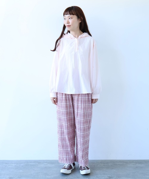 bulle de savon（ビュルデサボン）の「80/タイプライターナチュラルトリプルワッシャー スノーパーカー（シャツ/ブラウス・レディース・その他/ピンク・FREE）」の6枚目の写真