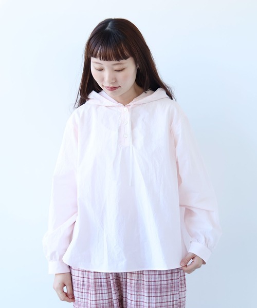 bulle de savon（ビュルデサボン）の「80/タイプライターナチュラルトリプルワッシャー スノーパーカー（シャツ/ブラウス・レディース・その他/ピンク・FREE）」の4枚目の写真