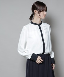 NANO universe | バイカラーデザインブラウス(シャツ/ブラウス)