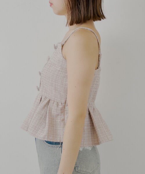Chico(チコ)の「【新素材】2wayツイードオフショルブラウス(シャツ/ブラウス・レディース・ホワイト系その他/ピンク/ブラック・FREE)」の18枚目の写真