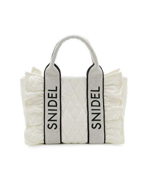 SNIDEL ホワイト キルティング トートバッグ SNIDEL HOME（スナイデルホーム）の「キルティングバッグ