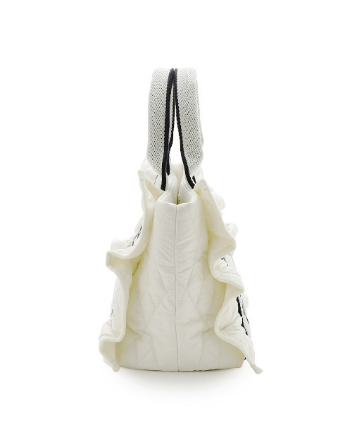 SNIDEL（スナイデル）の「フリルキルティングロゴバッグ（ハンドバッグ・レディース・ベージュ/アイボリー/ブラック・F）」の5枚目の写真