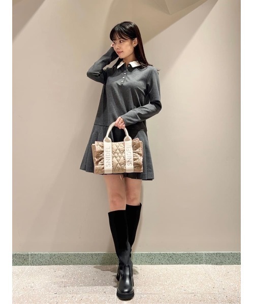 フリルキルティングロゴバッグ（ハンドバッグ）｜SNIDEL