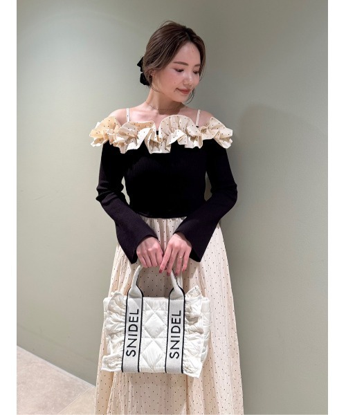 フリルキルティングロゴバッグ（ハンドバッグ）｜SNIDEL