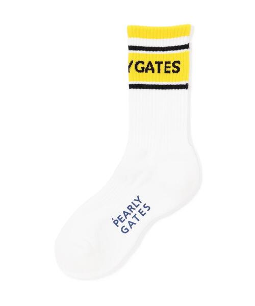 PEARLY GATES（パーリーゲイツ）の「【PEARLY GATES】ロゴラインミドルソックス (LADIES)（ソックス/靴下・レディース・ホワイト/ホワイト系その他2/ホワイト系その他4/ホワイト系その他6・FREE）」の4枚目の写真
