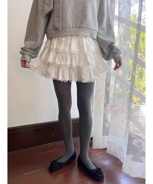 PHILLY（フィリー）の「ドットタイツ（タイツ/ストッキング・レディース・グレー・FREE）」の2枚目の写真