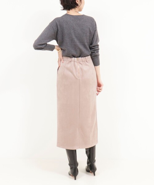 MICO COULIER(ミコクリエ)の「マシュマロスウェードタイトスカート(スカート・レディース・チャコールグレー/グレイッシュベージュ/ピンク・36/38)」の11枚目の写真