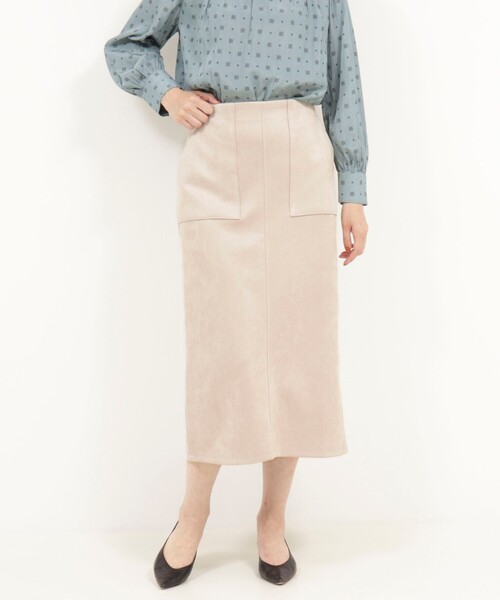 MICO COULIER(ミコクリエ)の「マシュマロスウェードタイトスカート(スカート・レディース・チャコールグレー/グレイッシュベージュ/ピンク・36/38)」の19枚目の写真