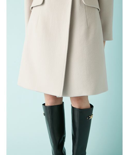 LILY BROWN（リリーブラウン）の「[L.B CANDY STOCK]ダブルビジューミディコート（チェスターコート・レディース・アイボリー/ブラック・0/1）」の11枚目の写真