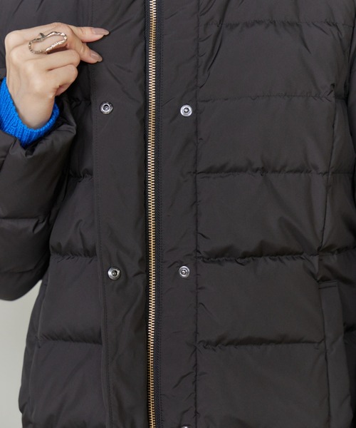 セール】【WEB限定】フェイクファーフードダウンコート「ミドル丈