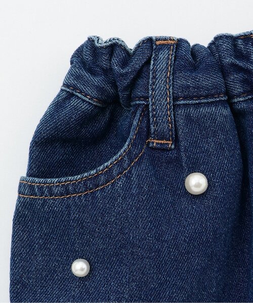 petit main(プティマイン)の「パールデニムスカパン(スカート・キッズ・サックスブルー/ブルー/ブラック・100cm/110cm/120cm/90cm/130cm/80cm)」の10枚目の写真