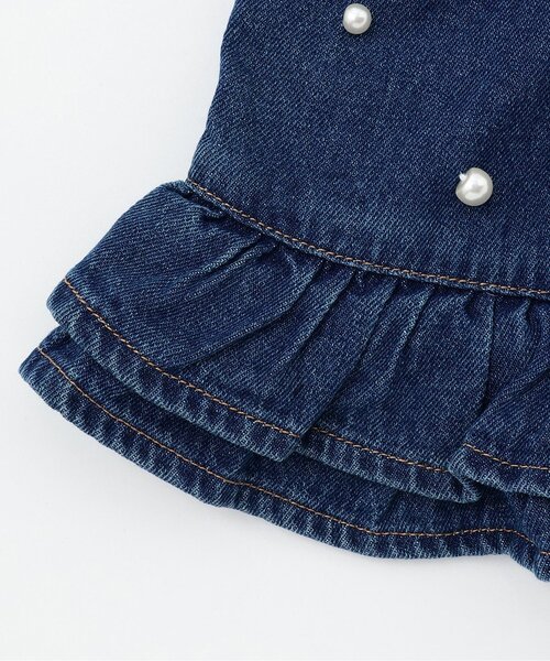 petit main(プティマイン)の「パールデニムスカパン(スカート・キッズ・サックスブルー/ブルー/ブラック・100cm/110cm/120cm/90cm/130cm/80cm)」の9枚目の写真