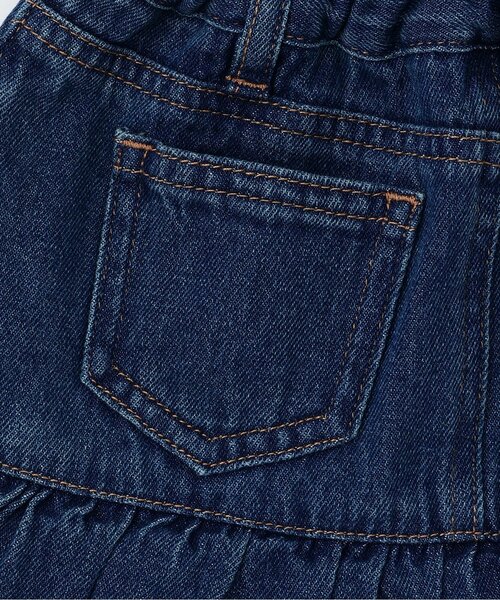 petit main(プティマイン)の「パールデニムスカパン(スカート・キッズ・サックスブルー/ブルー/ブラック・100cm/110cm/120cm/90cm/130cm/80cm)」の7枚目の写真