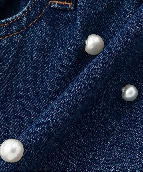 petit main(プティマイン)の「パールデニムスカパン(スカート・キッズ・サックスブルー/ブルー/ブラック・100cm/110cm/120cm/90cm/130cm/80cm)」の6枚目の写真