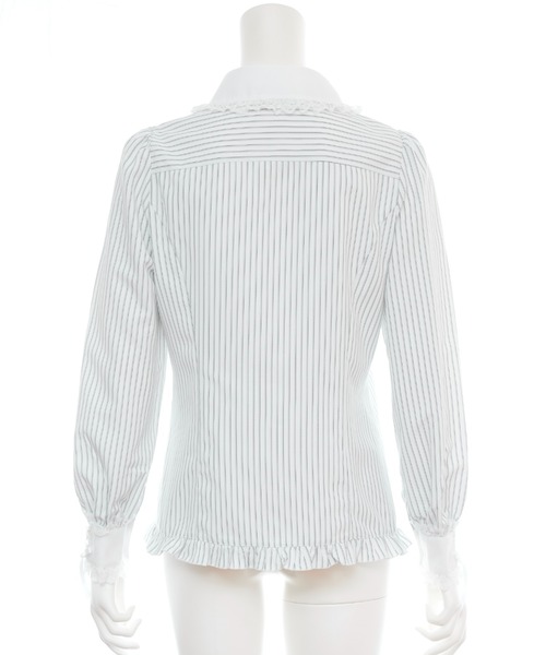 Secret Honey（シークレットハニー）の「クレリックストライプシャツ（シャツ/ブラウス・レディース・ワインレッド/ブラック・MEDIUM）」の11枚目の写真