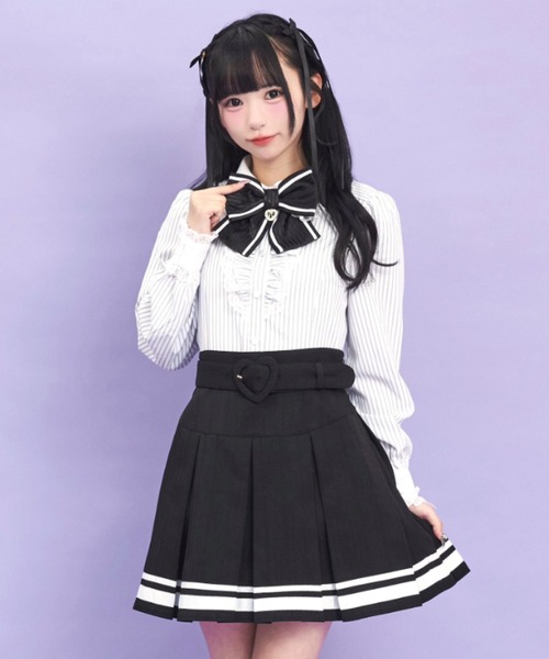 Secret Honey（シークレットハニー）の「クレリックストライプシャツ（シャツ/ブラウス・レディース・ワインレッド/ブラック・MEDIUM）」の6枚目の写真
