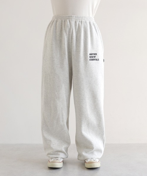 ANME（アンメ）の「裏起毛ロゴ刺繍ANMEスウェットパンツ（スウェットパンツ・レディース・ブラック/ブラウン/オフホワイト/オートミール・L/M/XXL/XL）」の8枚目の写真