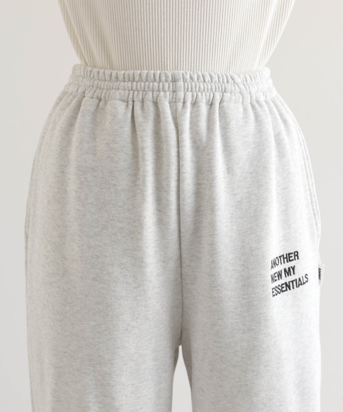ANME（アンメ）の「裏起毛ロゴ刺繍ANMEスウェットパンツ（スウェットパンツ・レディース・ブラック/ブラウン/オフホワイト/オートミール・L/M/XXL/XL）」の11枚目の写真