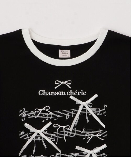 セール】リボン＆音符長袖Tシャツ♪（Tシャツ/カットソー）｜mezzo
