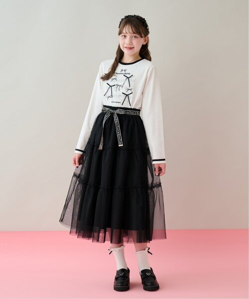 セール】リボン＆音符長袖Tシャツ♪（Tシャツ/カットソー）｜mezzo