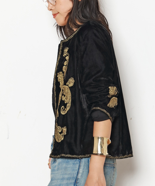 COUTURE D'ADAM/クチュールドアダム】Velvet Embroidery Jacket 【公式 COUTURE D'ADAM/クチュールドアダム】Velvet Embroidery Jacket 【公式