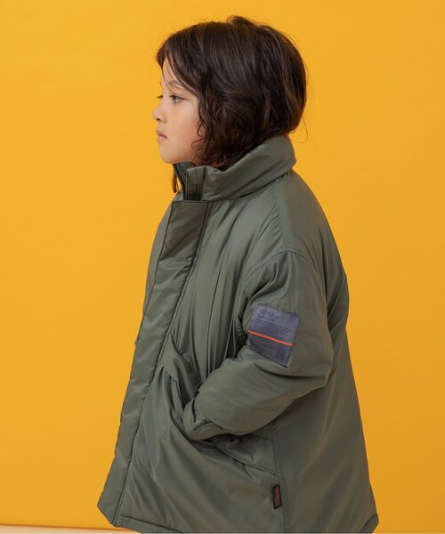 BREEZE(ブリーズ)の「【いつでもあったか機能綿】フードがしまえるモンスターコート(モッズコート・キッズ・ブラック/カーキ・150/140/130/120/110/100/90)」の7枚目の写真