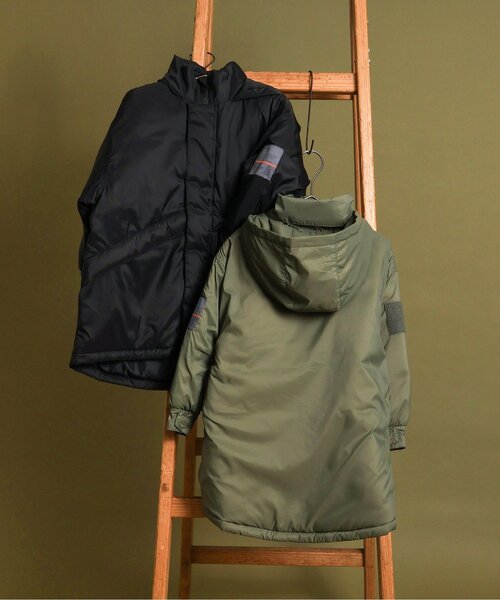 BREEZE(ブリーズ)の「【いつでもあったか機能綿】フードがしまえるモンスターコート(モッズコート・キッズ・ブラック/カーキ・150/140/130/120/110/100/90)」の10枚目の写真