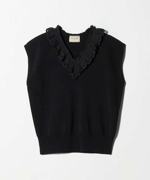 ユナイテッドアローズ　フリル　ベスト UNITED ARROWS（ユナイテッドアローズ）の「P フリル ニット