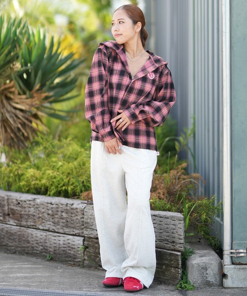 セール】TAHCHEE/ターチー チェックフードシャツ TC250706-01（シャツ