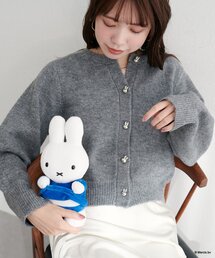 【miffyコラボ】miffy釦ニットカーデ