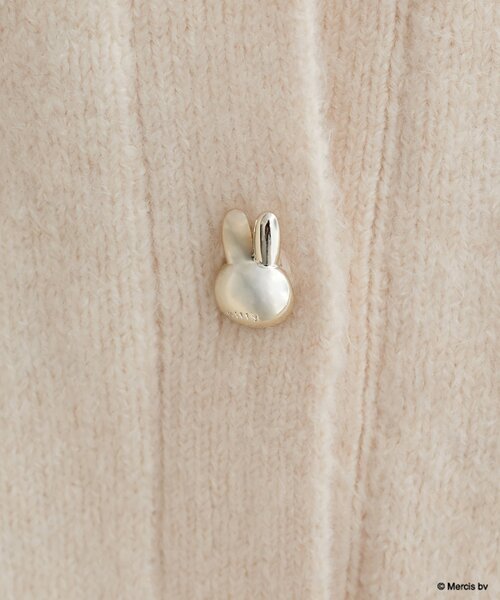 natural couture(ナチュラルクチュール)の「【miffyコラボ】miffy釦ニットカーデ(カーディガン/ボレロ・レディース・ブラウン/ピンク/ブルー/グレー/オフホワイト/グレイッシュベージュ・FREE)」の18枚目の写真