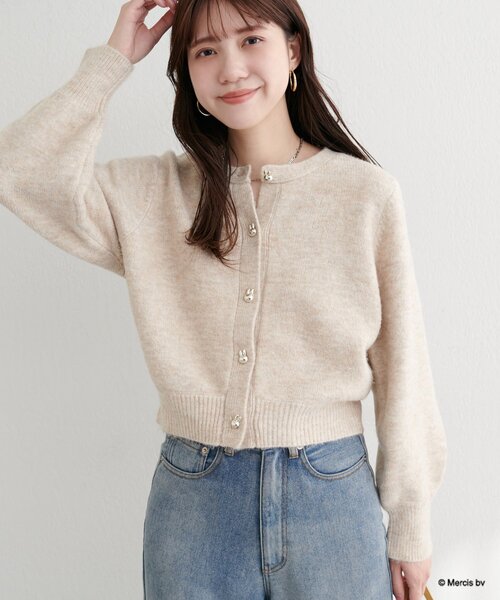miffyコラボ】miffy釦ニットカーデ（カーディガン/ボレロ）｜natural
