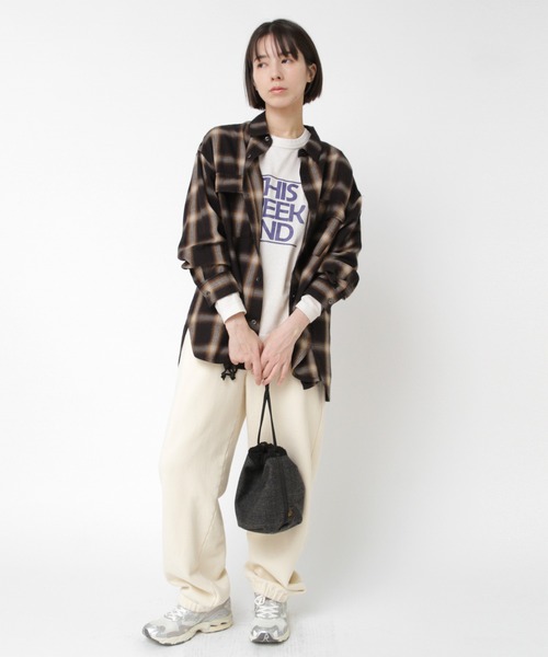 RNA-N(アールエヌエーエヌ)の「M2536 ゆる天竺USED風ロゴT(Tシャツ/カットソー・レディース・サックスブルー/キナリ/スミクロ・FREE)」の12枚目の写真