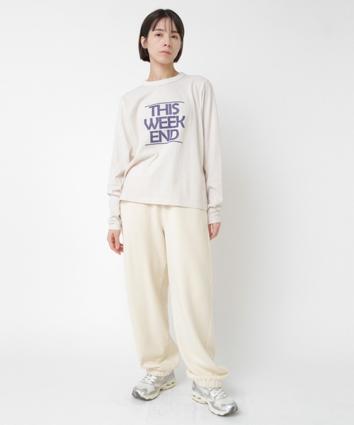 RNA-N(アールエヌエーエヌ)の「M2536 ゆる天竺USED風ロゴT(Tシャツ/カットソー・レディース・サックスブルー/キナリ/スミクロ・FREE)」の10枚目の写真