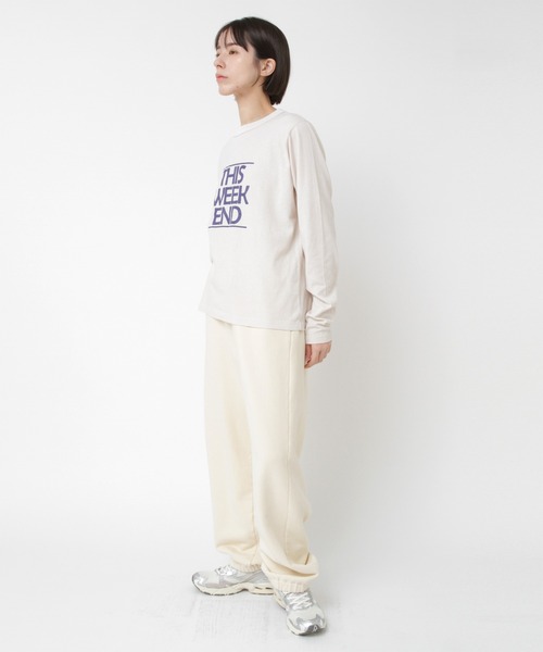 RNA-N(アールエヌエーエヌ)の「M2536 ゆる天竺USED風ロゴT(Tシャツ/カットソー・レディース・サックスブルー/キナリ/スミクロ・FREE)」の13枚目の写真