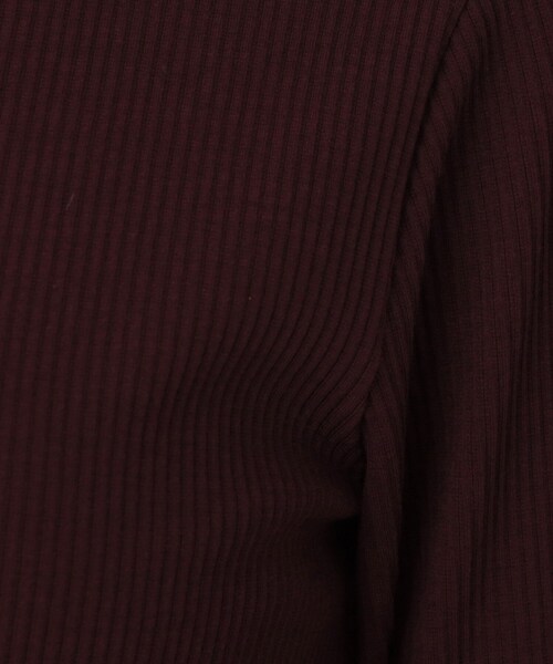 couture brooch（クチュールブローチ）の「【マシンウォッシャブル・通勤・大人可愛い】ハートネックテレコプルオーバー（Tシャツ/カットソー・レディース・オフホワイト/ブラック系2/ボルドー/ブラック・36/38/42/40）」の15枚目の写真