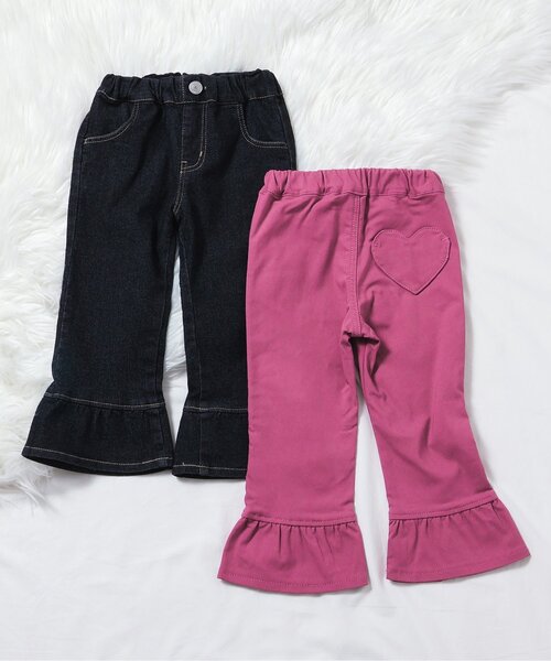 apres les cours（アプレレクール）の「【WEB限定/ジュニア対応】ハートポケット裾フリルパンツ（その他パンツ・キッズ・ローズ/ブラック・110/120/130/140/80/90/100）」の10枚目の写真