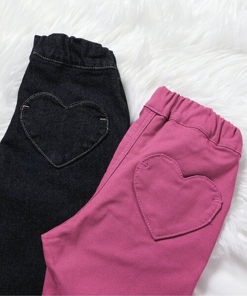 apres les cours（アプレレクール）の「【WEB限定/ジュニア対応】ハートポケット裾フリルパンツ（その他パンツ・キッズ・ローズ/ブラック・110/120/130/140/80/90/100）」の11枚目の写真