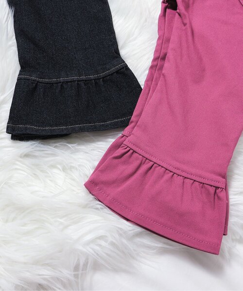 apres les cours（アプレレクール）の「【WEB限定/ジュニア対応】ハートポケット裾フリルパンツ（その他パンツ・キッズ・ローズ/ブラック・110/120/130/140/80/90/100）」の12枚目の写真