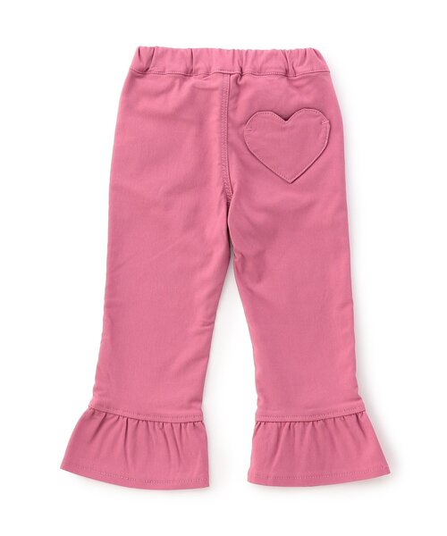 apres les cours（アプレレクール）の「【WEB限定/ジュニア対応】ハートポケット裾フリルパンツ（その他パンツ・キッズ・ローズ/ブラック・110/120/130/140/80/90/100）」の3枚目の写真